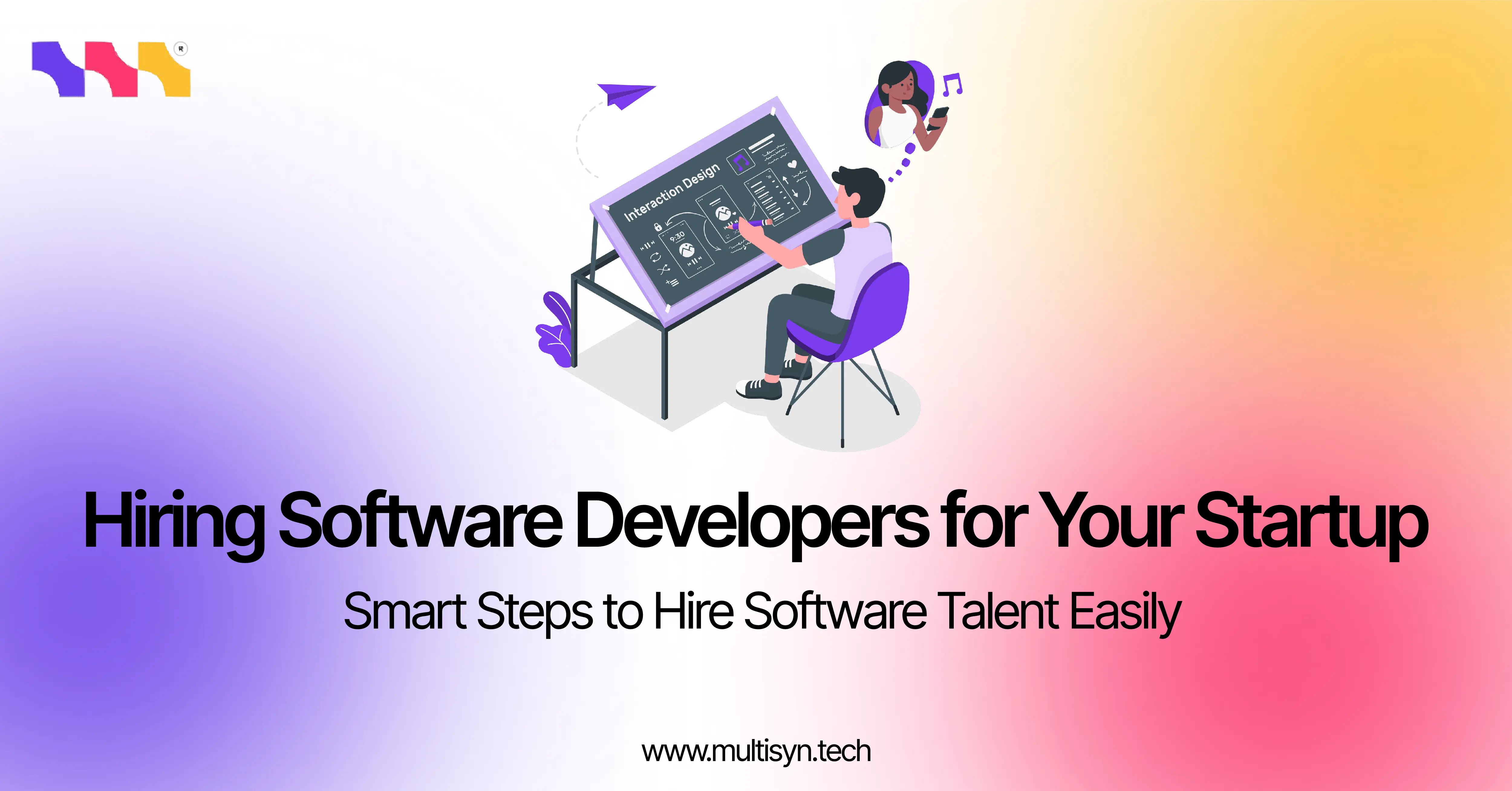 Startup team planning software development stages for business growth